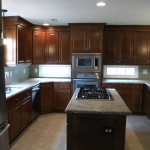 dark wood cabinetry