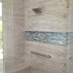 custom mosaic tile in shower