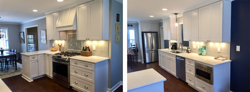 Tile Backsplash and White Cabinetry