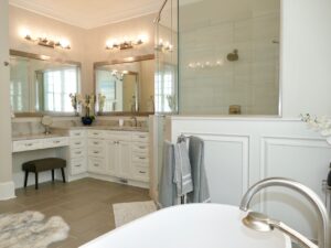 Upgraded master bathroom